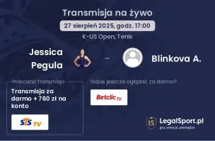 Jessica Pegula - Blinkova A. gdzie oglądać?