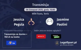 Jessica Pegula - Jasmine Paolini gdzie oglądać? (06.11)