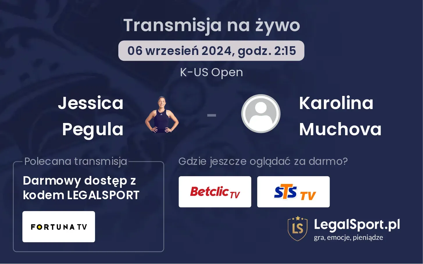Jessica Pegula - Karolina Muchova gdzie oglądać? 06.09, godz. 02:15
