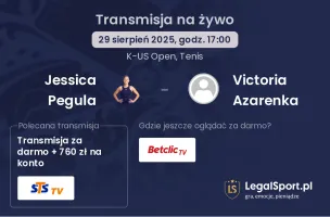 Jessica Pegula - Victoria Azarenka gdzie oglądać?