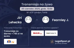 Jiri Lehecka - Fearnley J. gdzie oglądać?