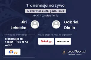 Jiri Lehecka - Gabriel Diallo gdzie oglądać?
