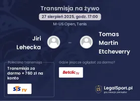 Jiri Lehecka - Tomas Martin Etcheverry gdzie oglądać?