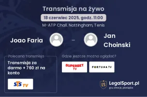 Joao Faria - Jan Choinski gdzie oglądać?