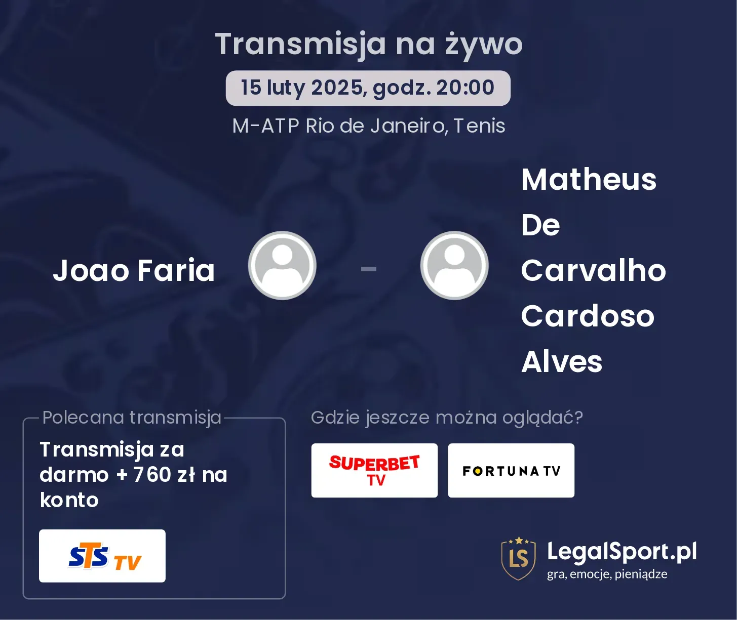 Joao Faria - Matheus De Carvalho Cardoso Alves gdzie oglądać?