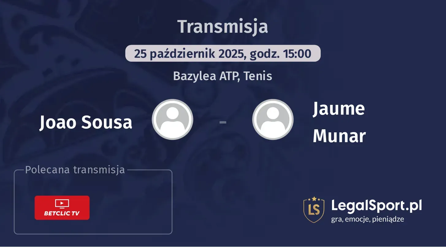 Joao Sousa - Jaume Munar gdzie oglądać?