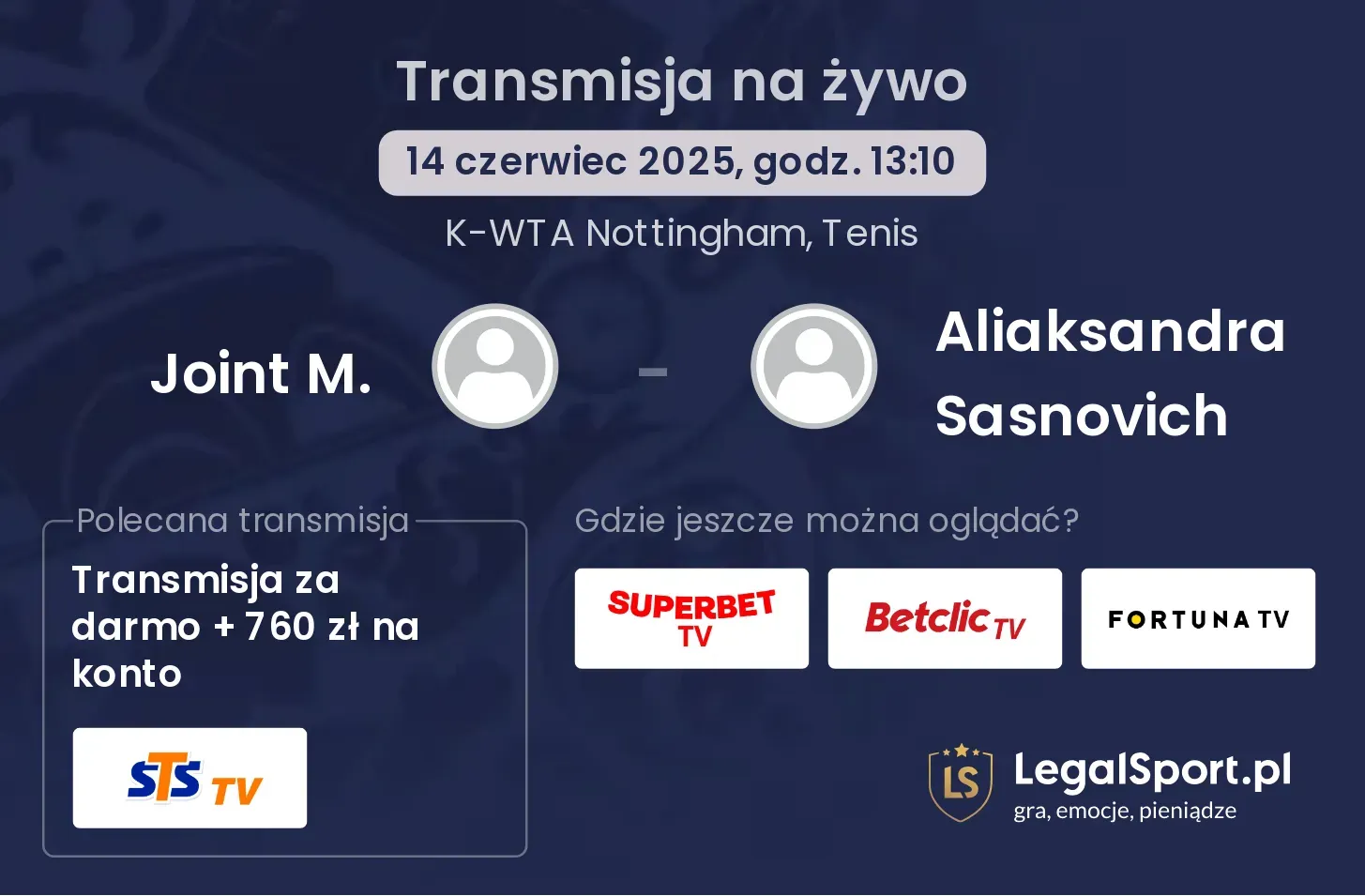 Joint M. - Aliaksandra Sasnovich gdzie oglądać?