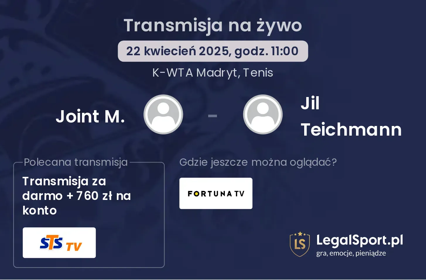 Joint M. - Jil Teichmann gdzie oglądać?