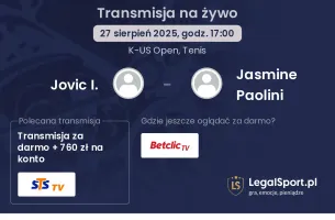 Jovic I. - Jasmine Paolini gdzie oglądać?