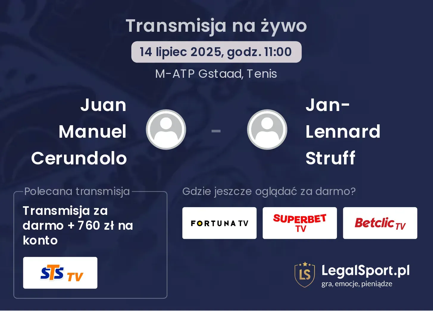 Juan Manuel Cerundolo - Jan-Lennard Struff gdzie oglądać?