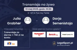Julia Grabher - Darja Semenistaja gdzie oglądać transmisję?