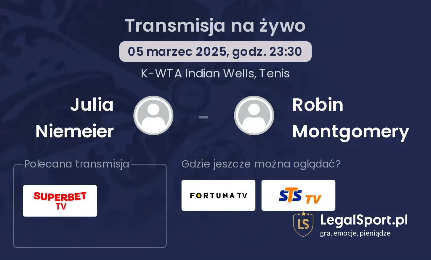 Julia Niemeier - Robin Montgomery gdzie oglądać?
