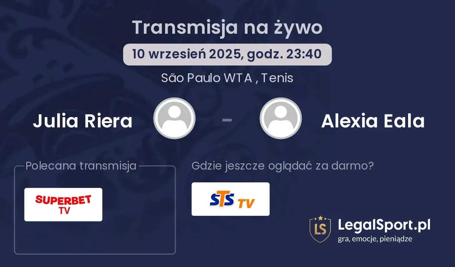 Julia Riera - Alexia Eala gdzie oglądać?