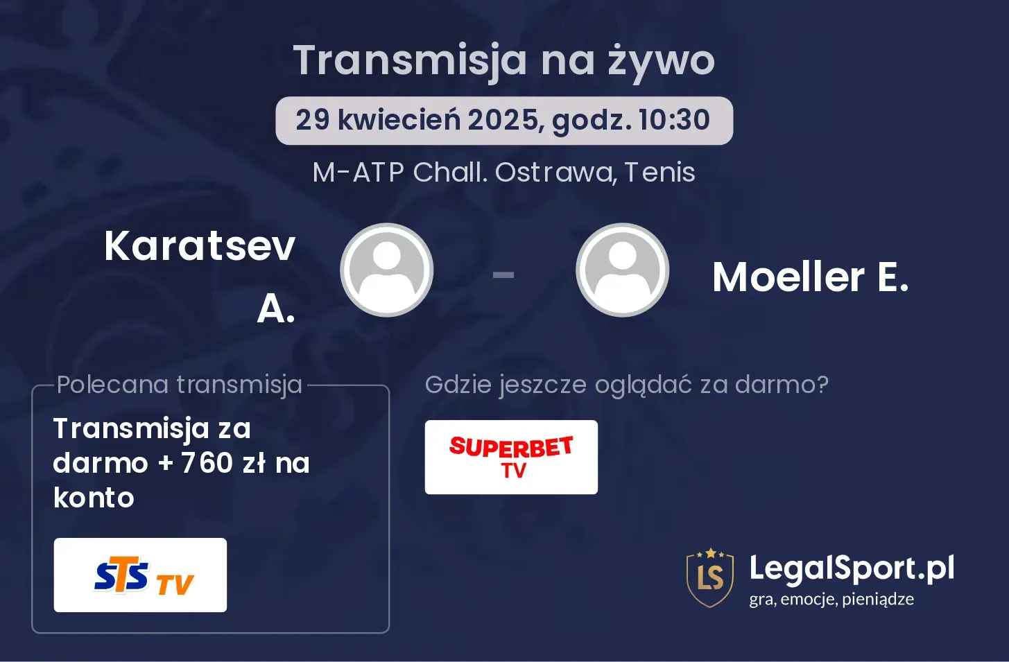 Karatsev A. - Moeller E. gdzie oglądać transmisję?