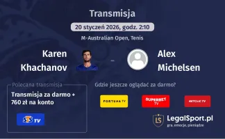 Karen Khachanov - Alex Michelsen gdzie oglądać? (20.01)