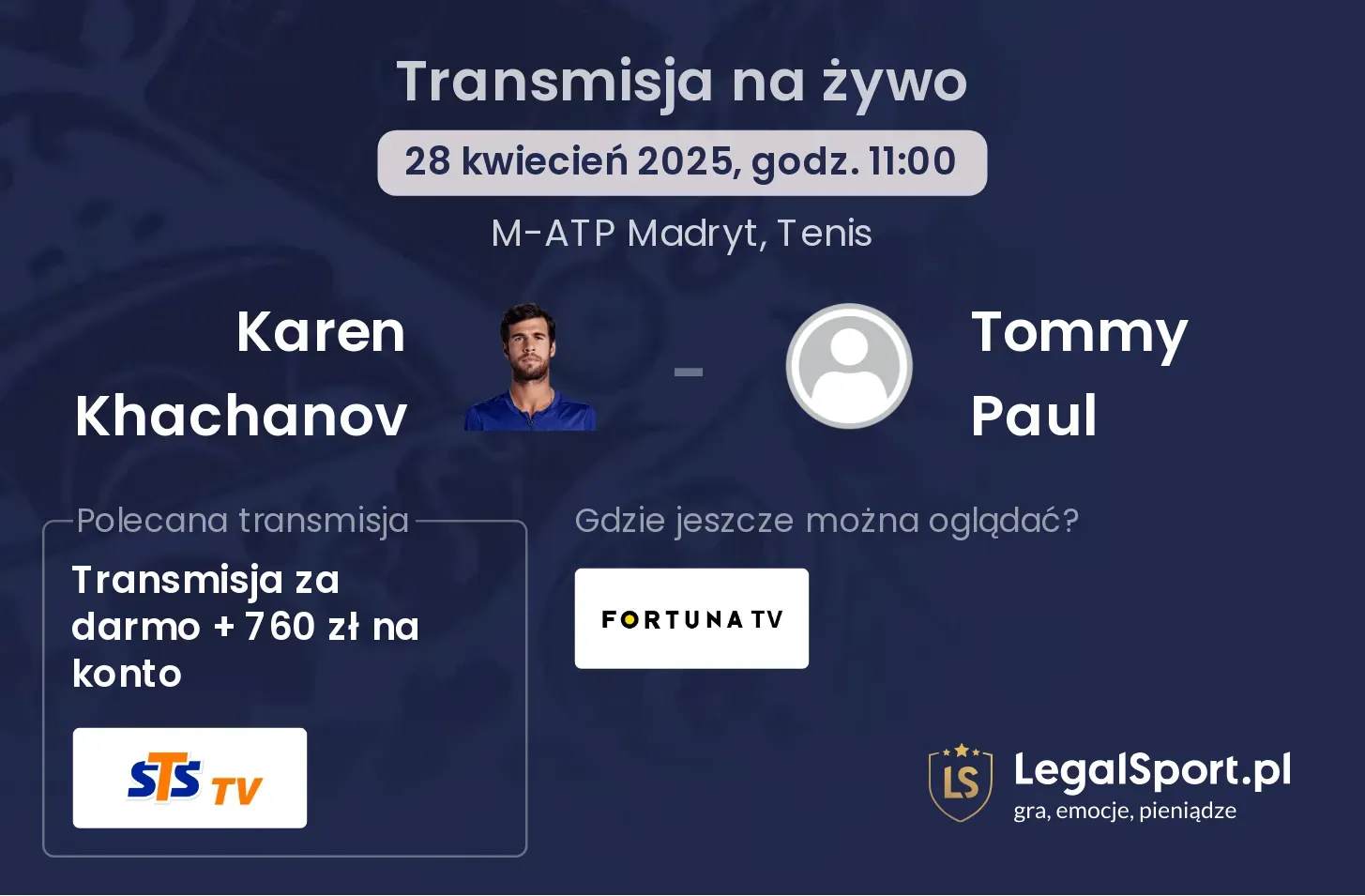 Karen Khachanov - Tommy Paul gdzie oglądać?