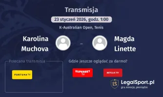 Karolina Muchova - Magda Linette gdzie oglądać? (23.01)