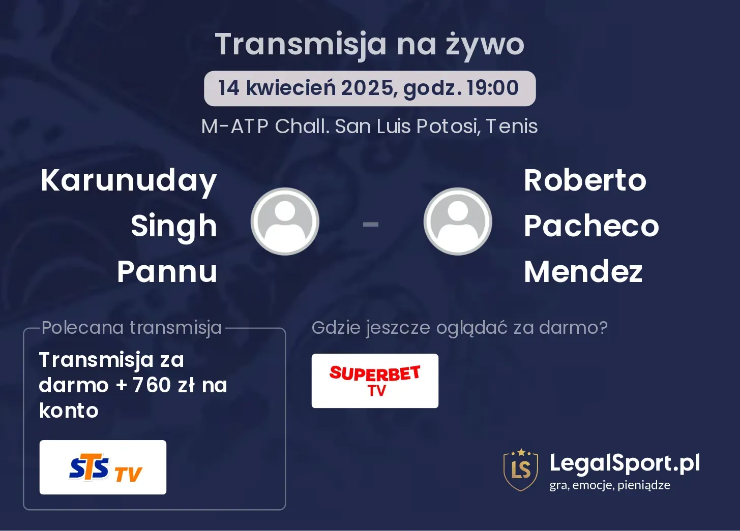 Karunuday Singh Pannu - Roberto Pacheco Mendez gdzie oglądać?