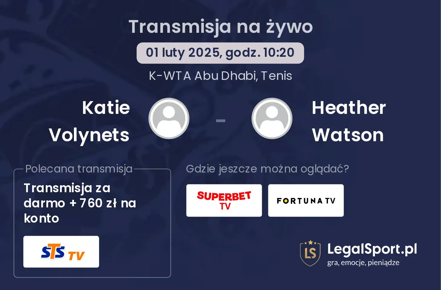 Katie Volynets - Heather Watson gdzie oglądać?