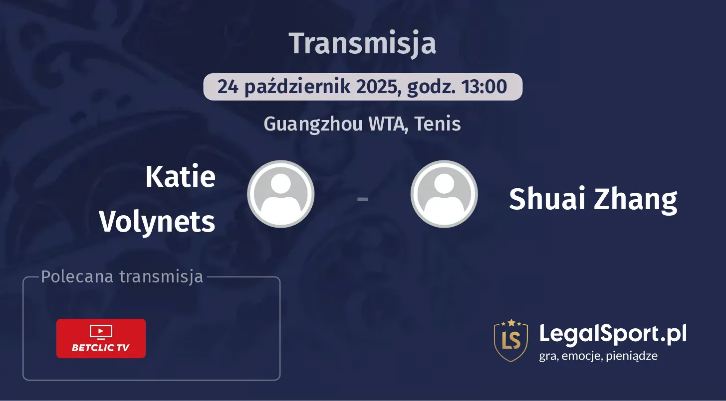 Katie Volynets - Shuai Zhang gdzie oglądać?