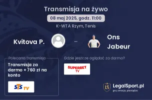 Kvitova P. - Ons Jabeur gdzie oglądać?