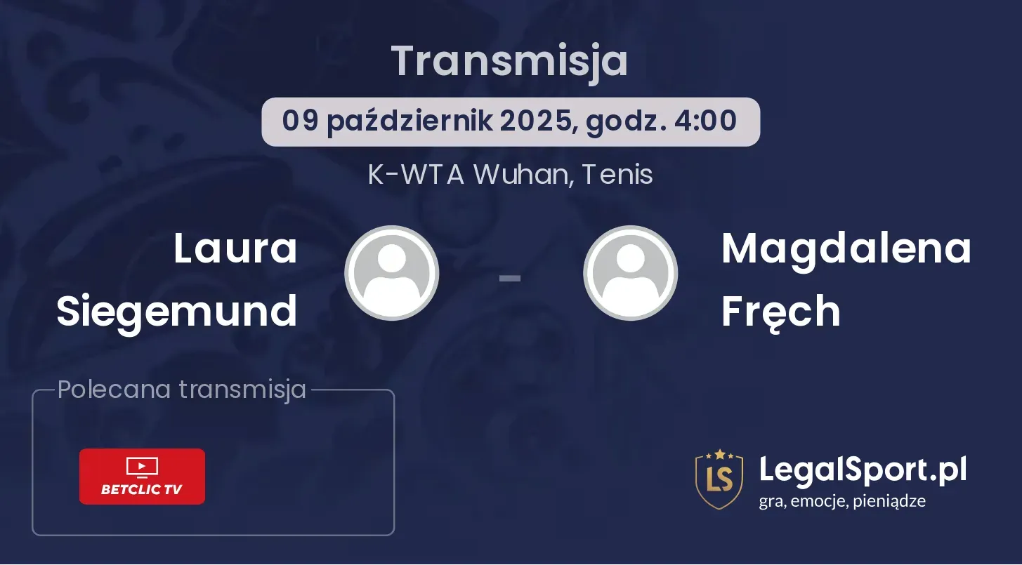 Laura Siegemund - Magdalena Fręch Transmisje