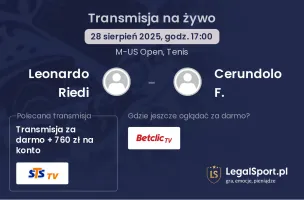 Leonardo Riedi - Cerundolo F. gdzie oglądać?