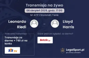 Leonardo Riedi - Lloyd Harris gdzie oglądać?