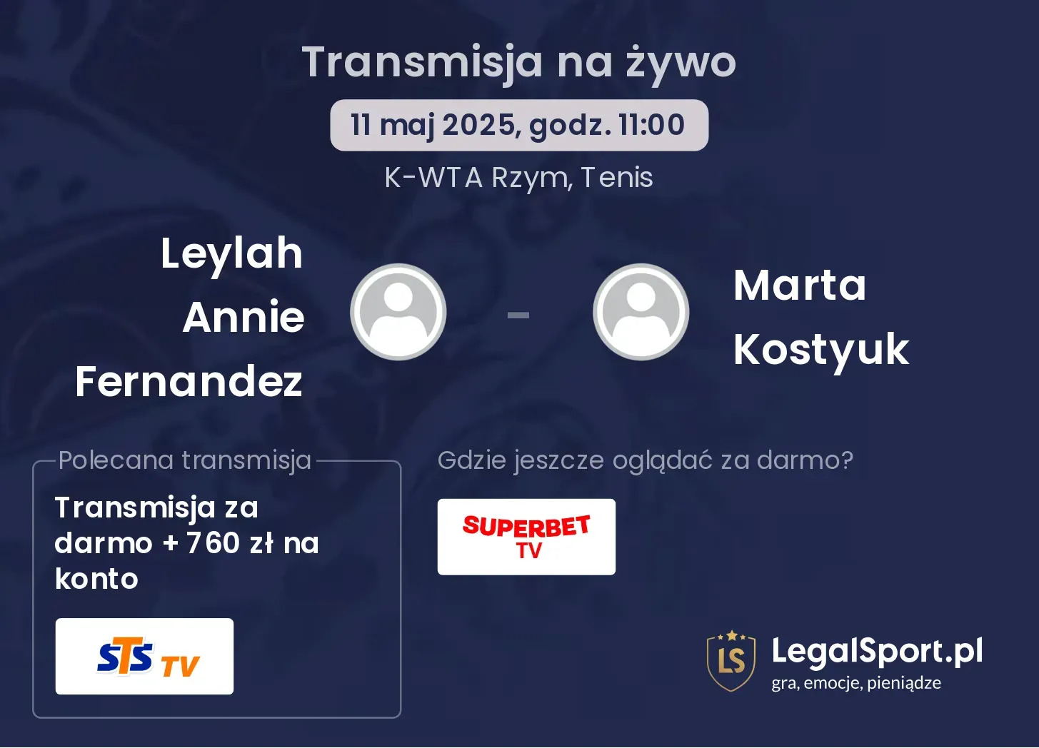 Leylah Annie Fernandez - Marta Kostyuk transmisja na żywo