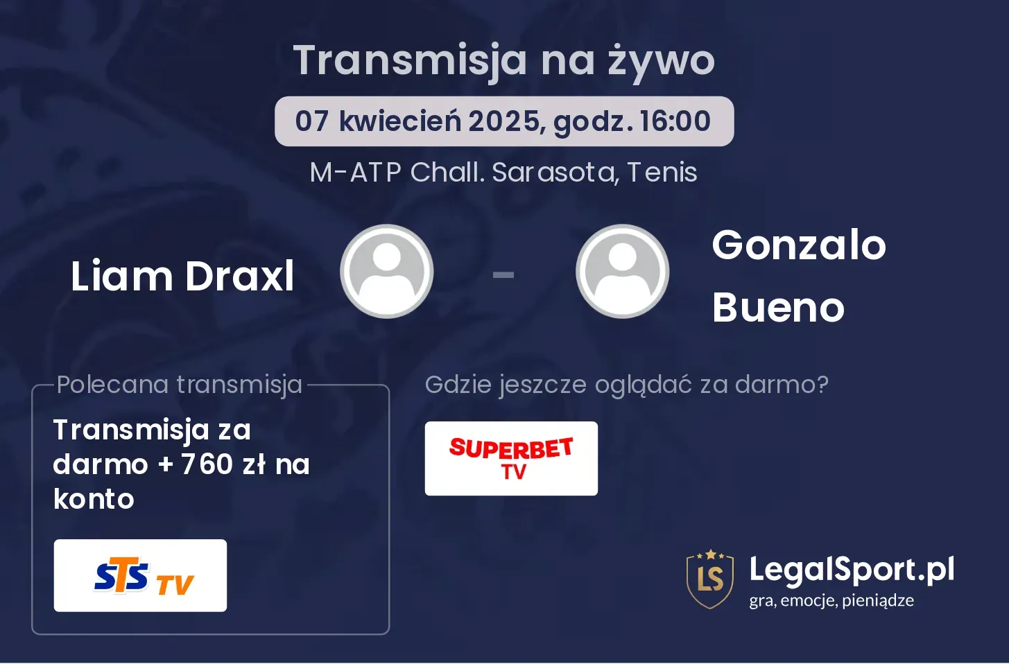 Liam Draxl - Gonzalo Bueno gdzie oglądać?