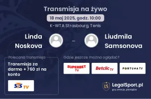 Linda Noskova - Liudmila Samsonova gdzie oglądać?