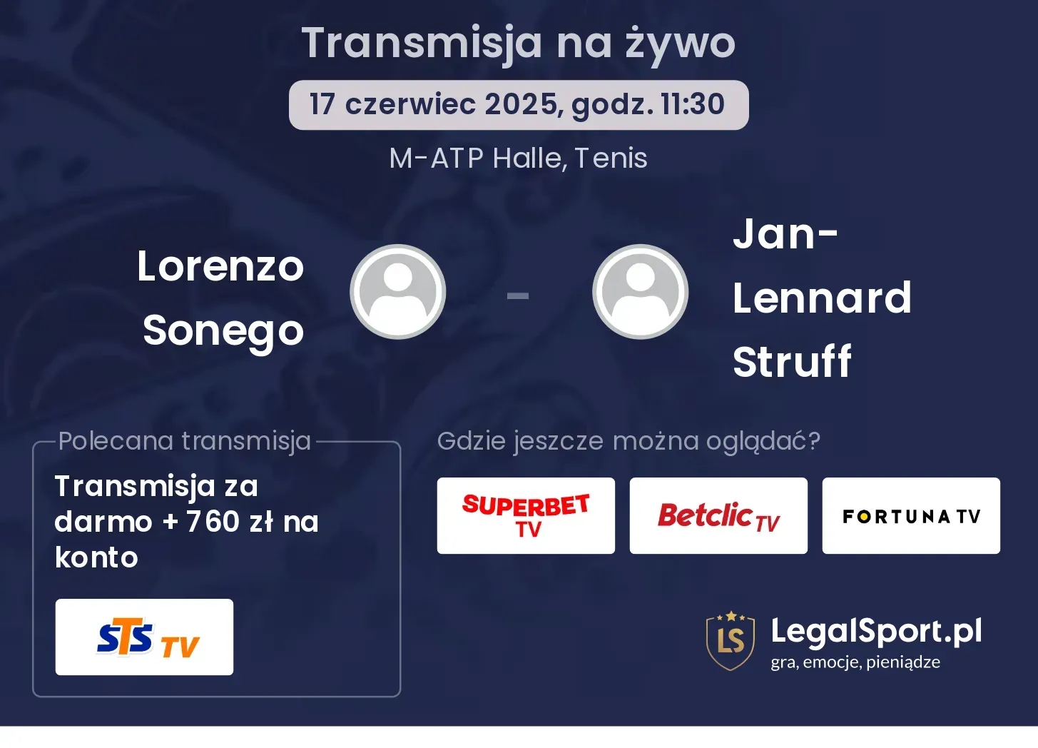 Lorenzo Sonego - Jan-Lennard Struff gdzie oglądać?