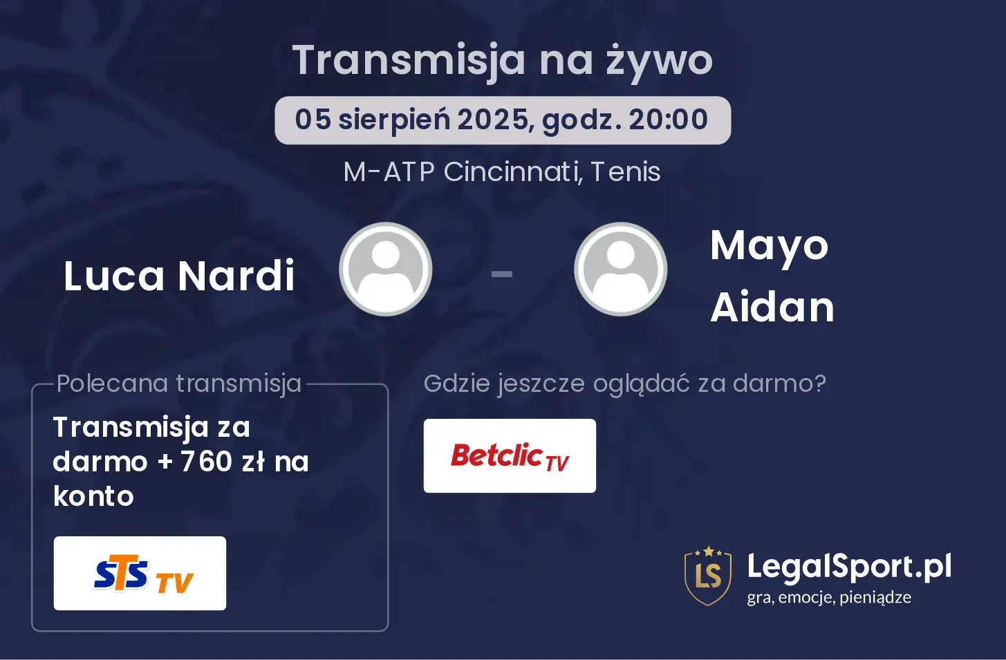 Luca Nardi - Mayo Aidan transmisja na żywo