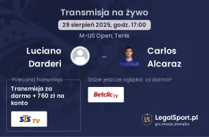 Luciano Darderi - Carlos Alcaraz gdzie oglądać?