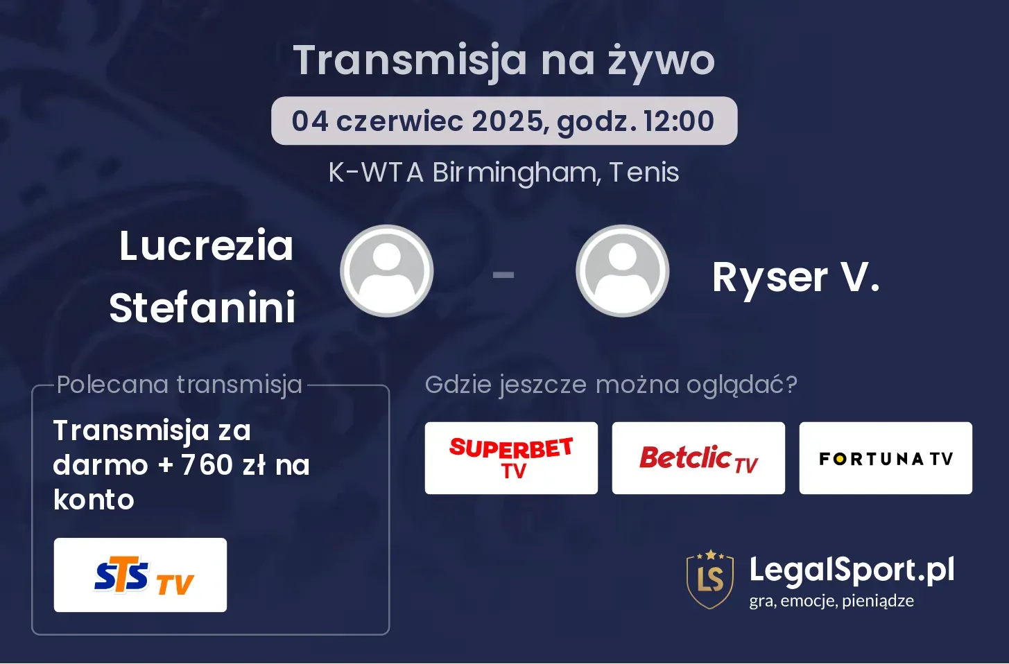 Lucrezia Stefanini - Ryser V. gdzie oglądać transmisję?