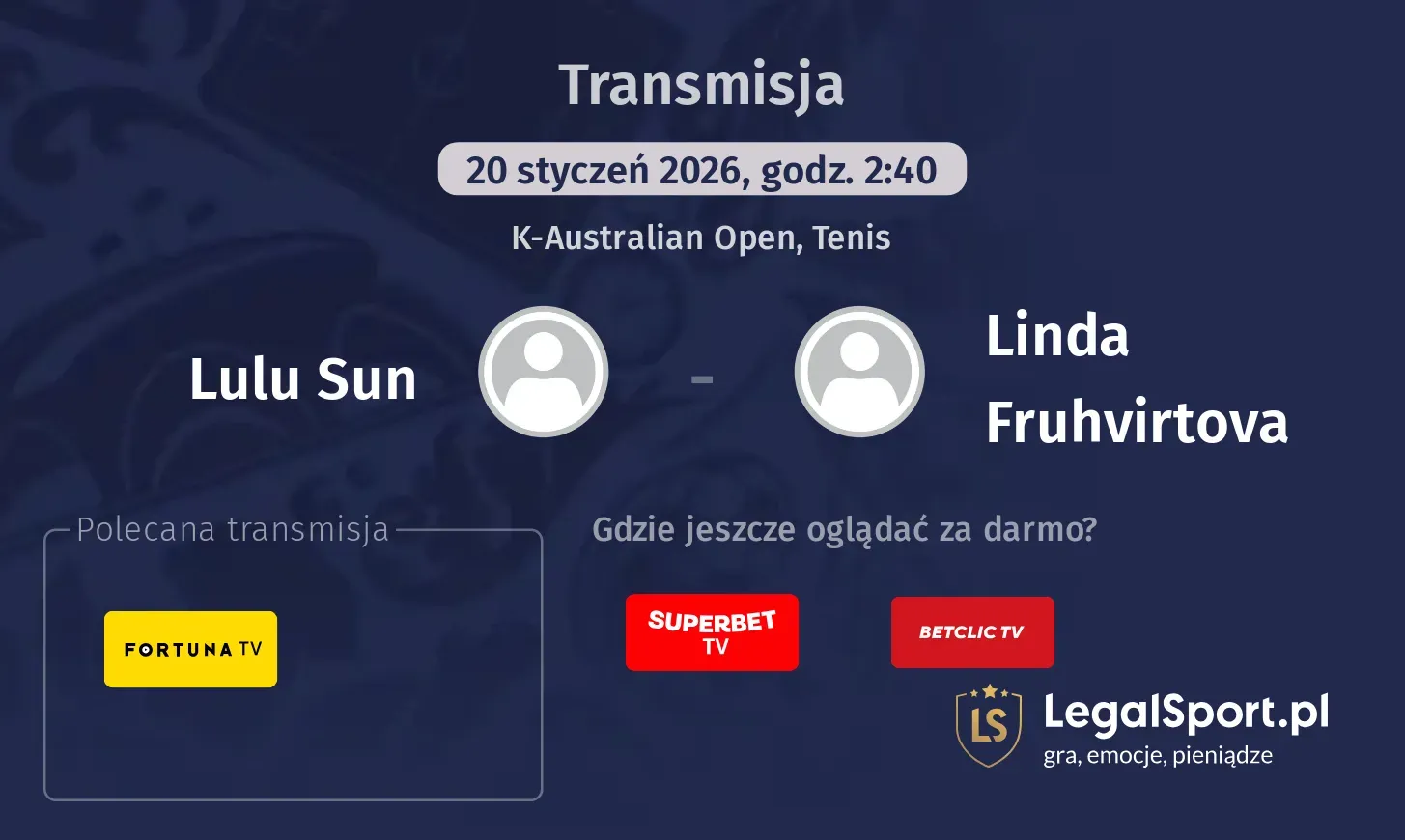 Lulu Sun - Linda Fruhvirtova Transmisje