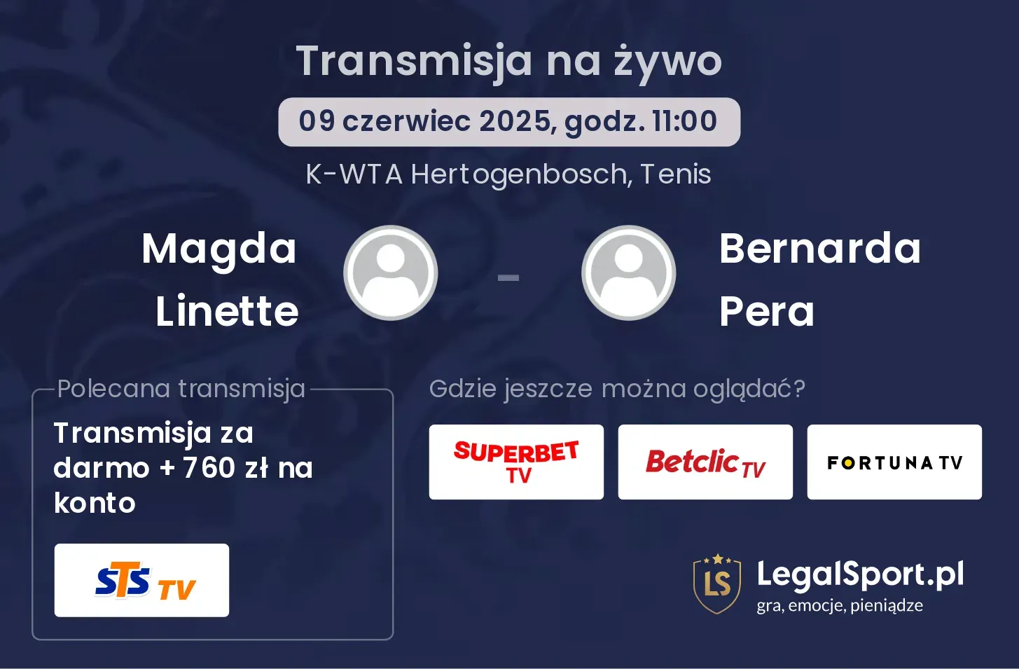 Magda Linette - Bernarda Pera transmisja na żywo