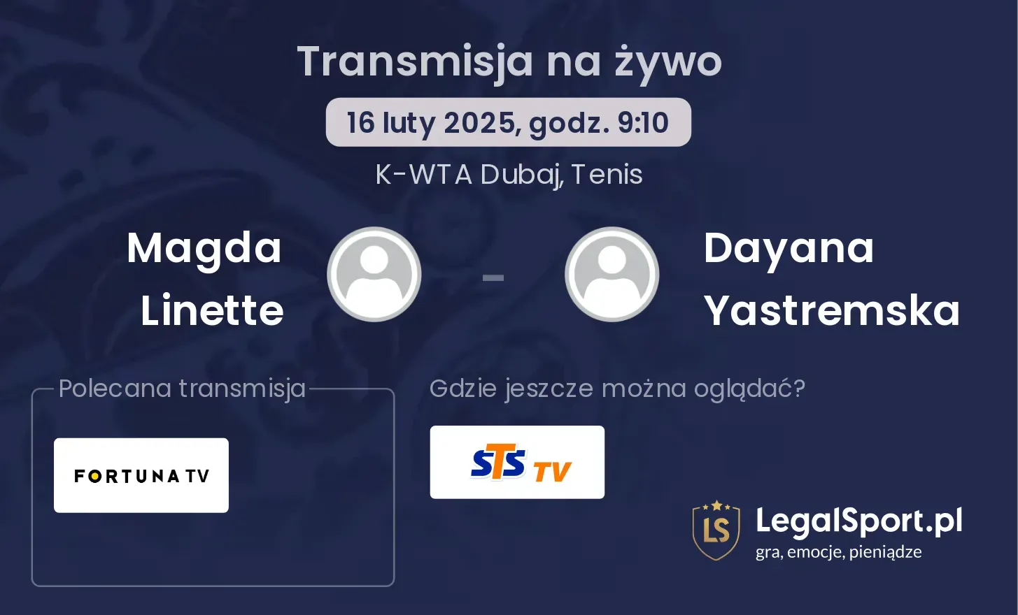 Magda Linette - Dayana Yastremska gdzie oglądać?