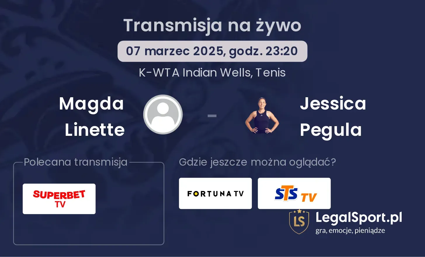 Magda Linette - Jessica Pegula gdzie oglądać?