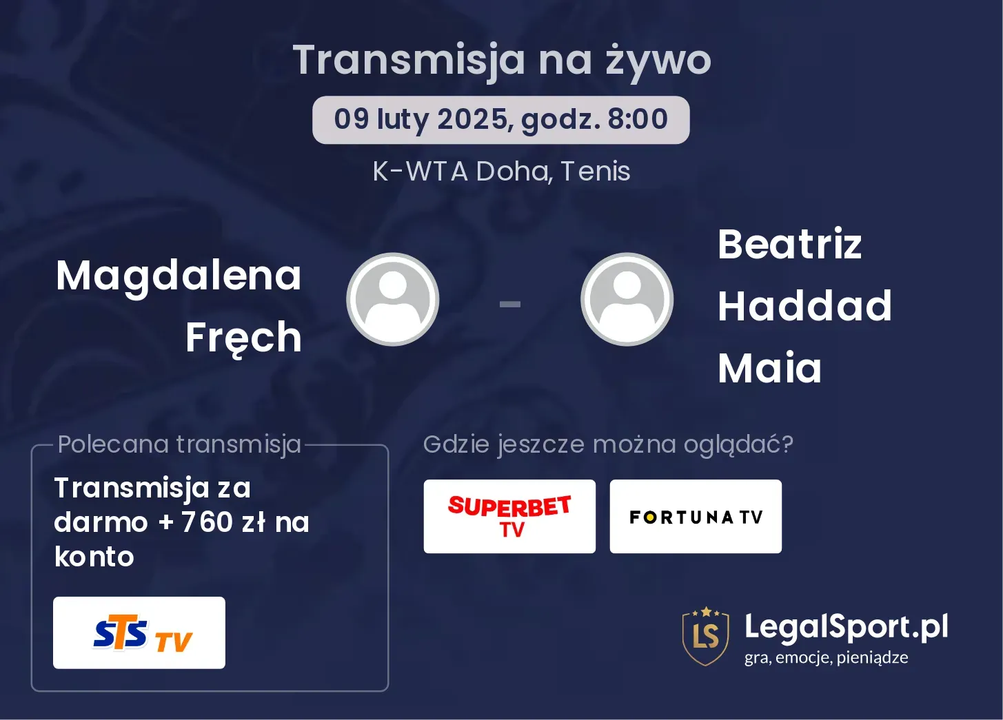 Magdalena Fręch - Beatriz Haddad Maia gdzie oglądać?