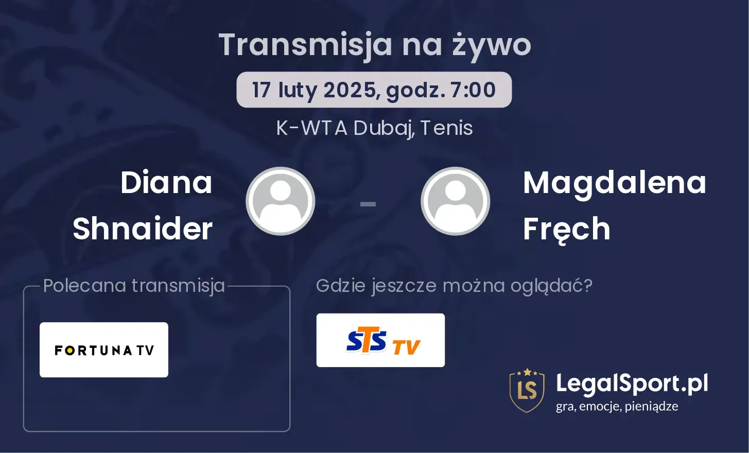 Diana Shnaider - Magdalena Fręch gdzie oglądać?