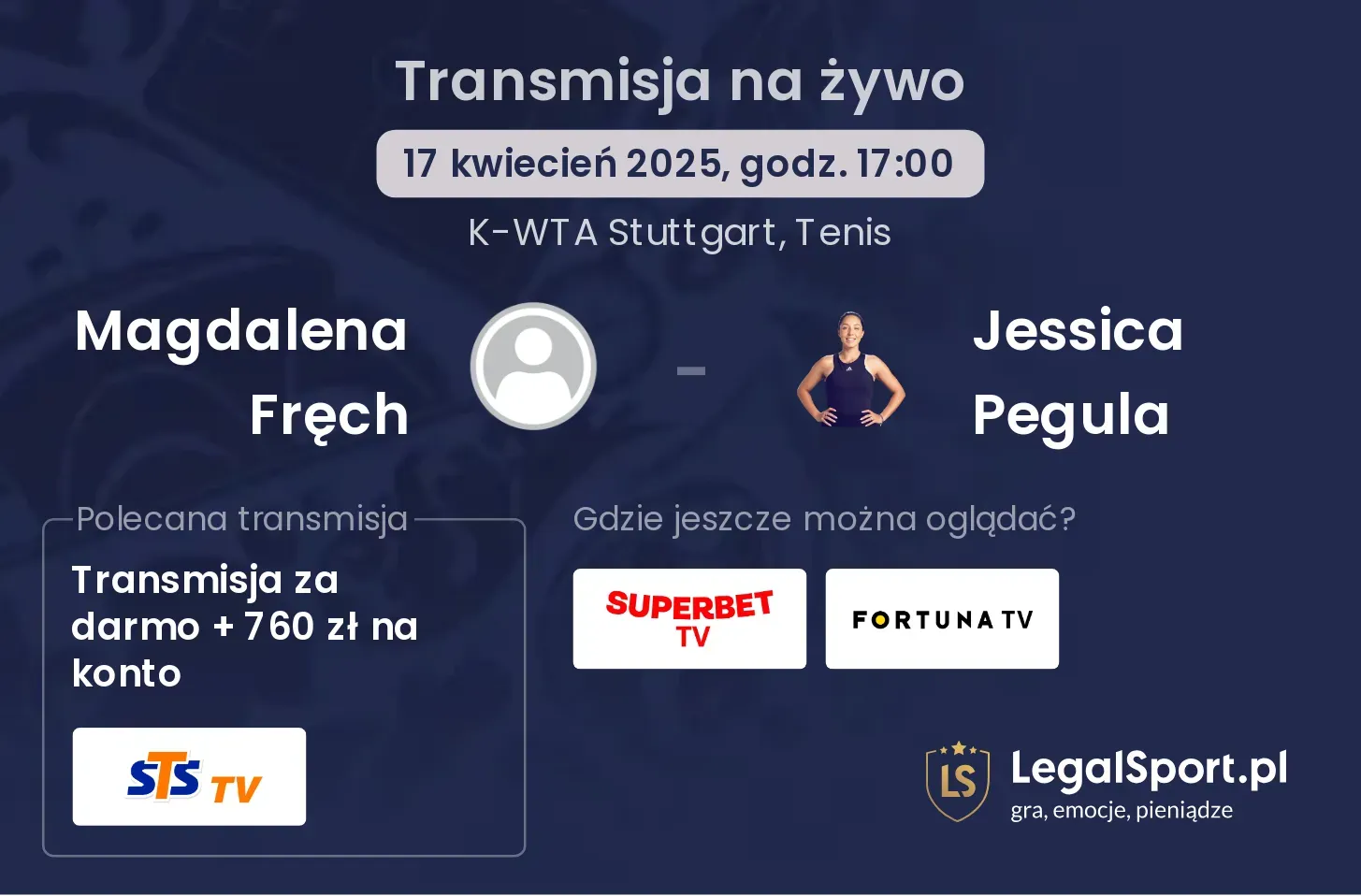 Magdalena Fręch - Jessica Pegula gdzie oglądać transmisję?