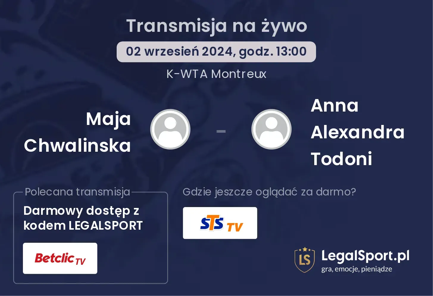 Maja Chwalinska - Anna Alexandra Todoni gdzie oglądać? 02.09, godz. 13:00