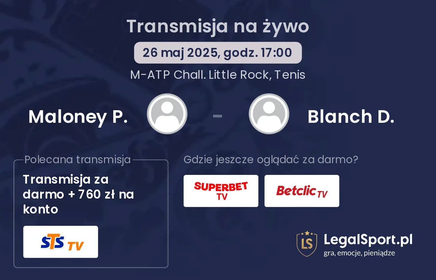 Maloney P. - Blanch D. transmisja na żywo