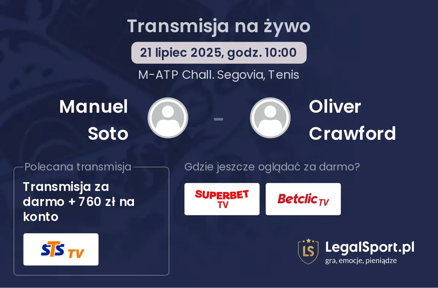 Manuel Soto - Oliver Crawford gdzie oglądać?