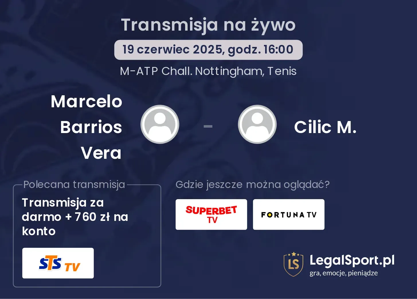 Marcelo Barrios Vera  - Cilic M. gdzie oglądać?