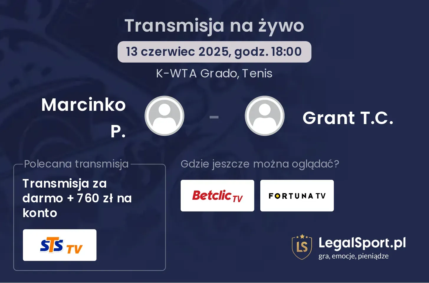 Marcinko P. - Grant T.C. transmisja na żywo