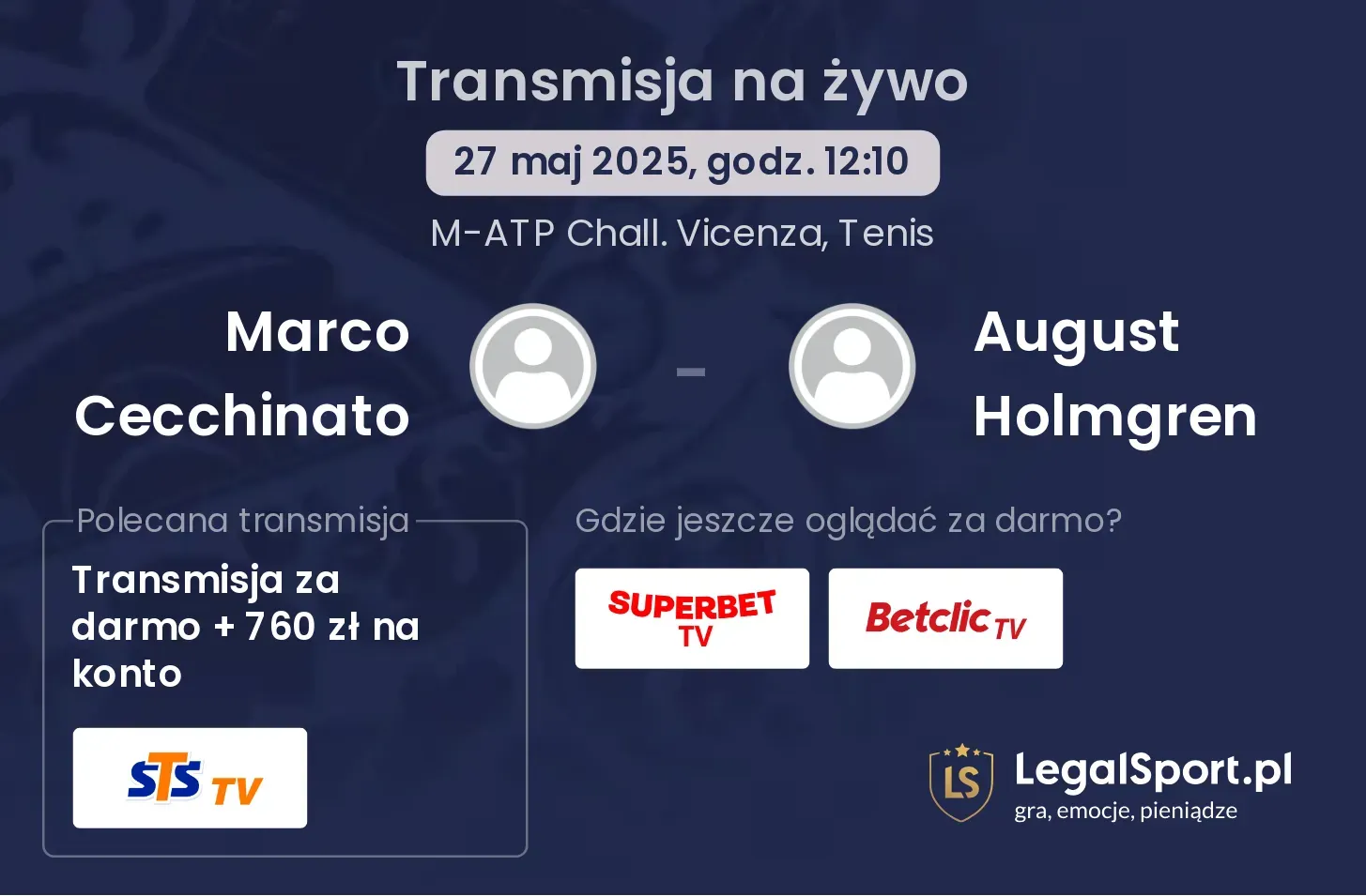 Marco Cecchinato - August Holmgren gdzie oglądać?