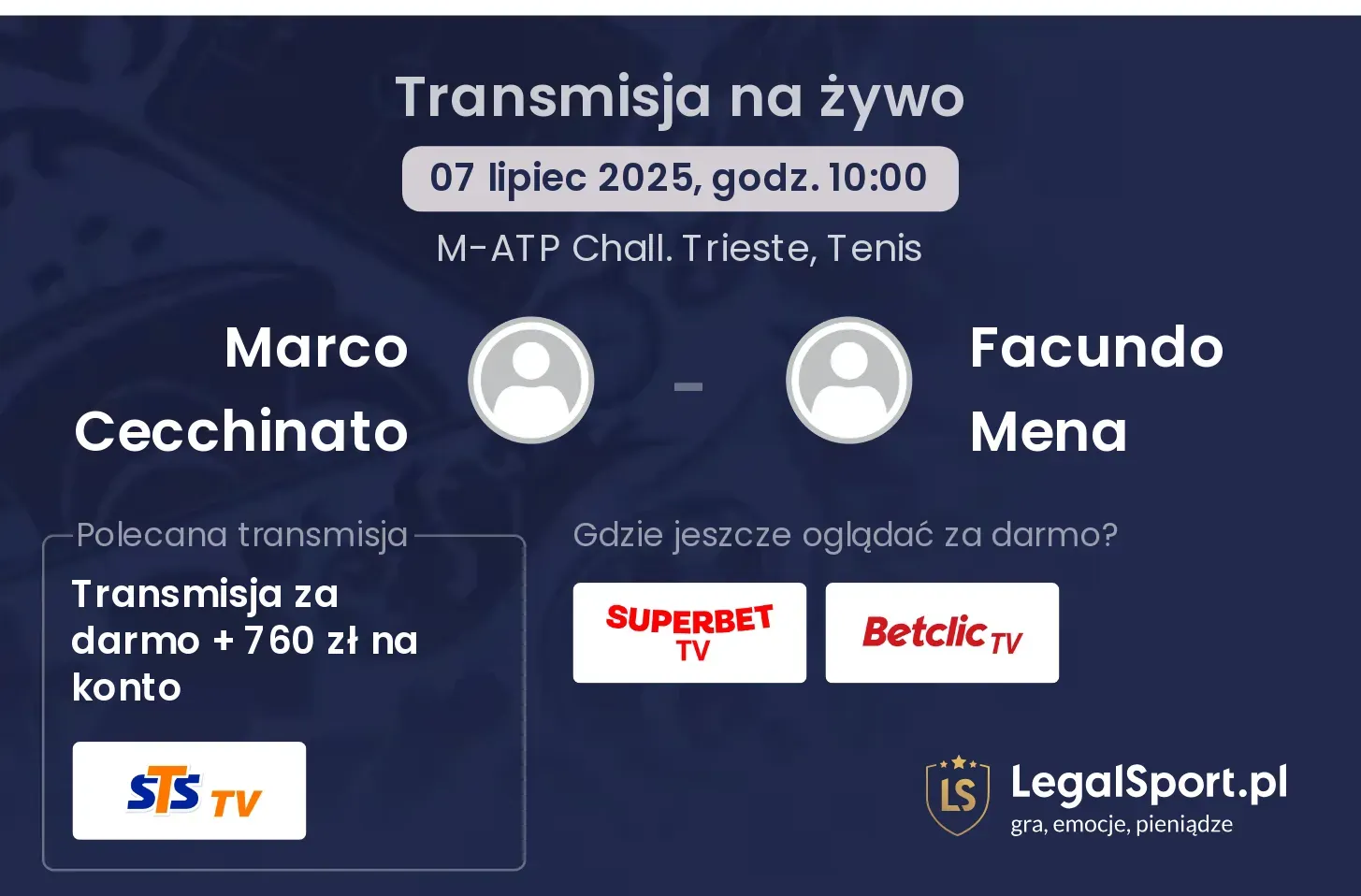 Marco Cecchinato - Facundo Mena gdzie oglądać?