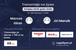 Marcos Giron - Jiri Mensik gdzie oglądać?